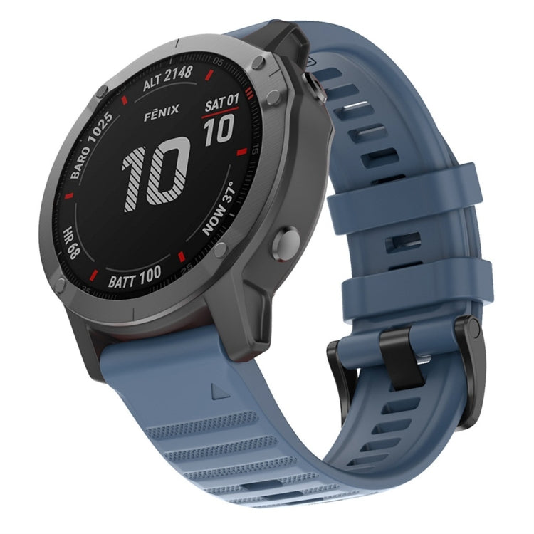 Silicone smartwatch replacement strap, blue with buckle and perforated holes