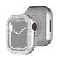 Electroplating PC Double Rows Diamond Protective Case For Apple Watch Series, For Apple Watch Series 9 / 8 / 7 41mm, For Apple Watch Series 9 / 8 / 7 45mm
