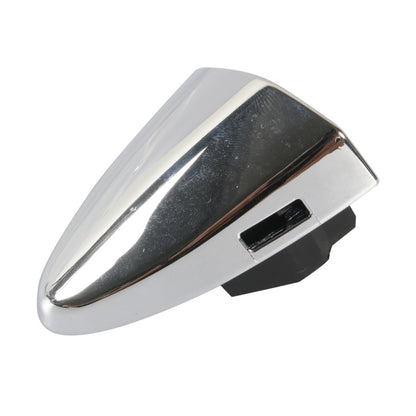 Right front door outside handle cover, chrome finish with black mounting tab
