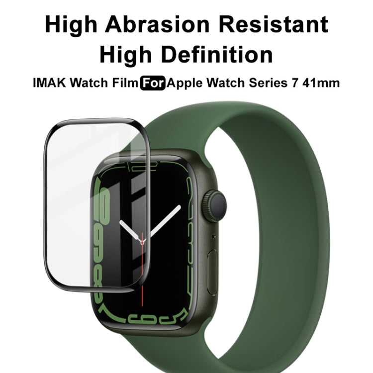 IMAK watch screen protector film, clear on green Apple Watch, 41mm