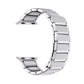 Magnetic steel watch band, silver links with magnetic clasp and attachment points