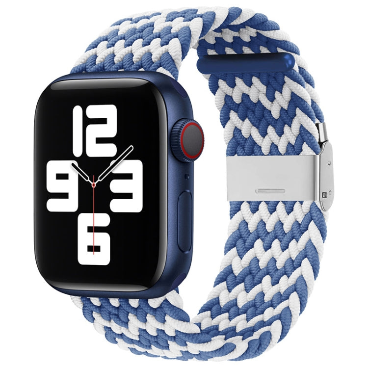 Nylon Braid One Buckle Replacement Watchband For Apple Watch Series, 7 41mm / 6&SE&5&4 40mm / 3&2&1 38mm