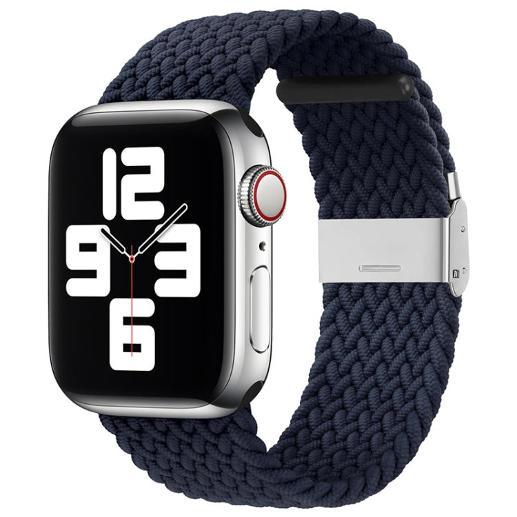Nylon Braid One Buckle Replacement Watchband For Apple Watch Series, 7 45mm / 6&SE&5&4 44mm / 3&2&1 42mm