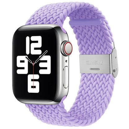 Nylon Braid One Buckle Replacement Watchband For Apple Watch Series, 7 45mm / 6&SE&5&4 44mm / 3&2&1 42mm