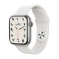White smartwatch with 1.44in touch screen showing multi-icon clock face