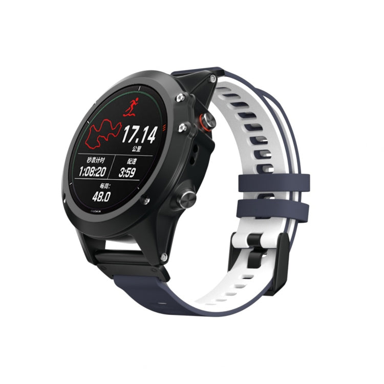 Two-color Silicone Strap Watchband, For Garmin Fenix 6