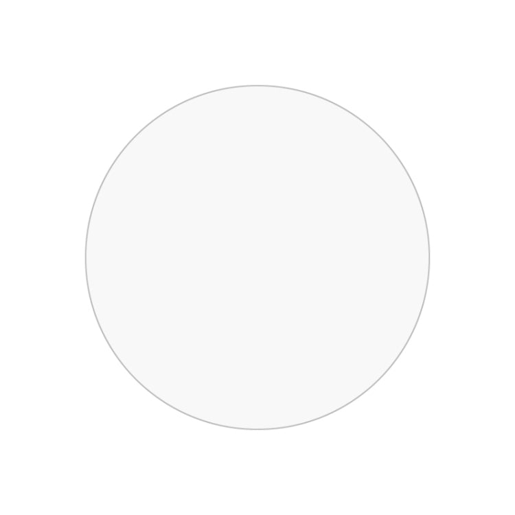 Round 22mm tempered glass screen protector film, clear and uninstalled