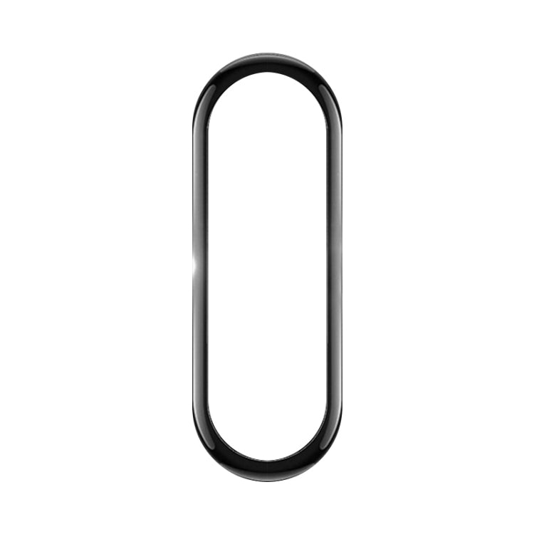 Transparent curved screen protector film for a smartwatch, black edge