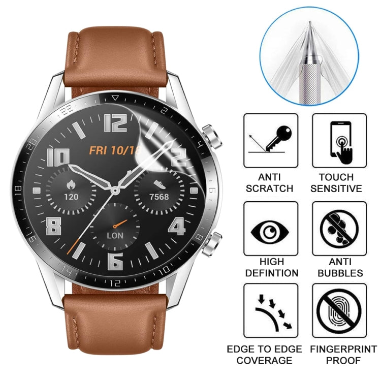 Hydrogel watch screen protector set with clear film and scratch-resistant coating