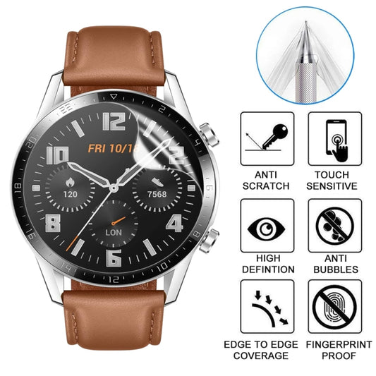Hydrogel watch screen protector set with clear film and scratch-resistant coating
