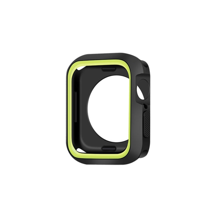 Two-color shockproof protective case in black with neon green accent border