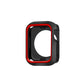Two-color shockproof protective case in black with red accent border