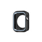 Two-color shockproof protective case in dark gray with light blue accent border