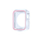Two-color shockproof protective case with pink border and light gray body