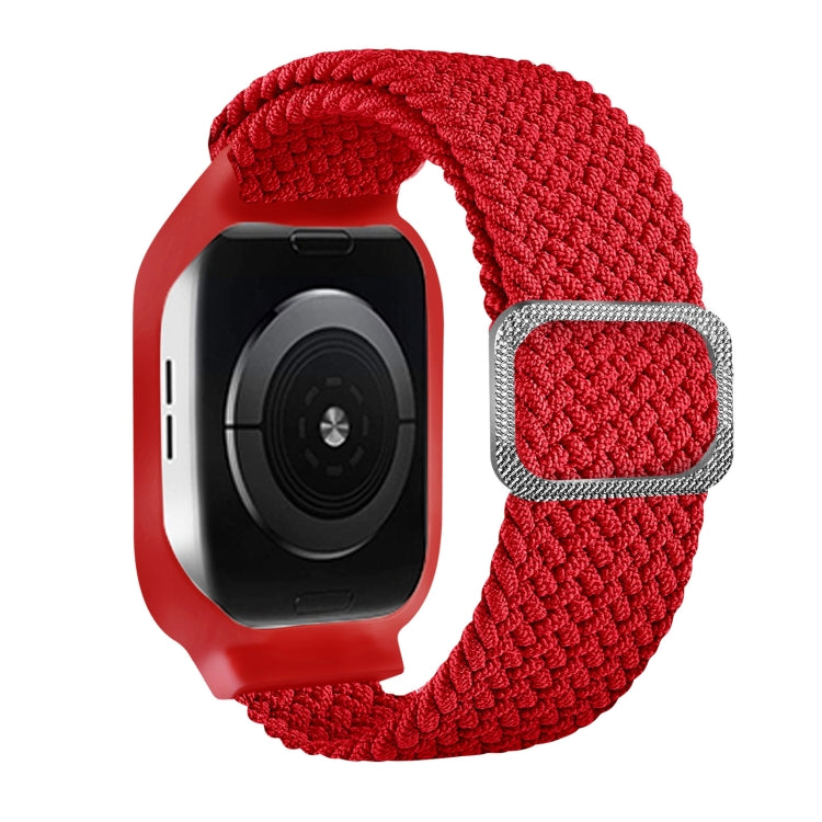 TPU Frame Buckle Braid Integrated Replacement Watchband For Apple Watch Series, 6 & SE & 5 & 4 40mm / 3 & 2 & 1 38mm, 6 & SE & 5 & 4 44mm / 3 & 2 & 1 42mm