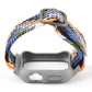 TPU Frame Buckle Braid Integrated Replacement Watchband For Apple Watch Series, 6 & SE & 5 & 4 40mm / 3 & 2 & 1 38mm, 6 & SE & 5 & 4 44mm / 3 & 2 & 1 42mm