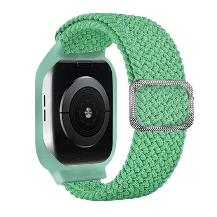 TPU Frame Buckle Braid Integrated Replacement Watchband For Apple Watch Series, 6 & SE & 5 & 4 40mm / 3 & 2 & 1 38mm, 6 & SE & 5 & 4 44mm / 3 & 2 & 1 42mm