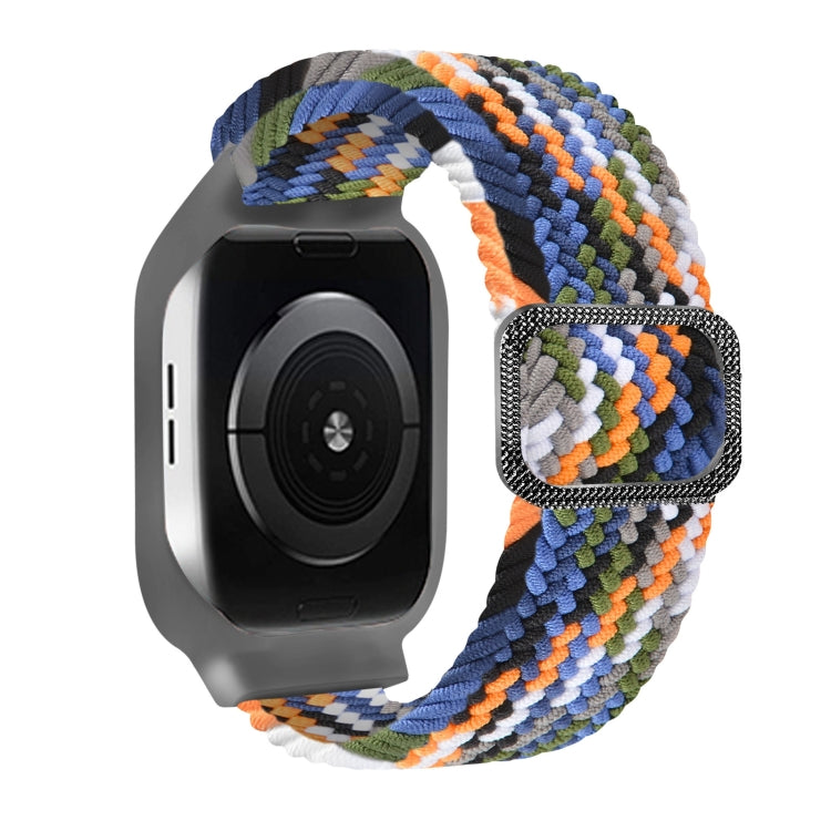 TPU Frame Buckle Braid Integrated Replacement Watchband For Apple Watch Series, 6 & SE & 5 & 4 40mm / 3 & 2 & 1 38mm, 6 & SE & 5 & 4 44mm / 3 & 2 & 1 42mm