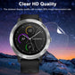 Clear HD hydrogel watch screen protector film on round smartwatch display