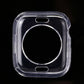 Clear TPU Apple Watch case with circular cutout around the display