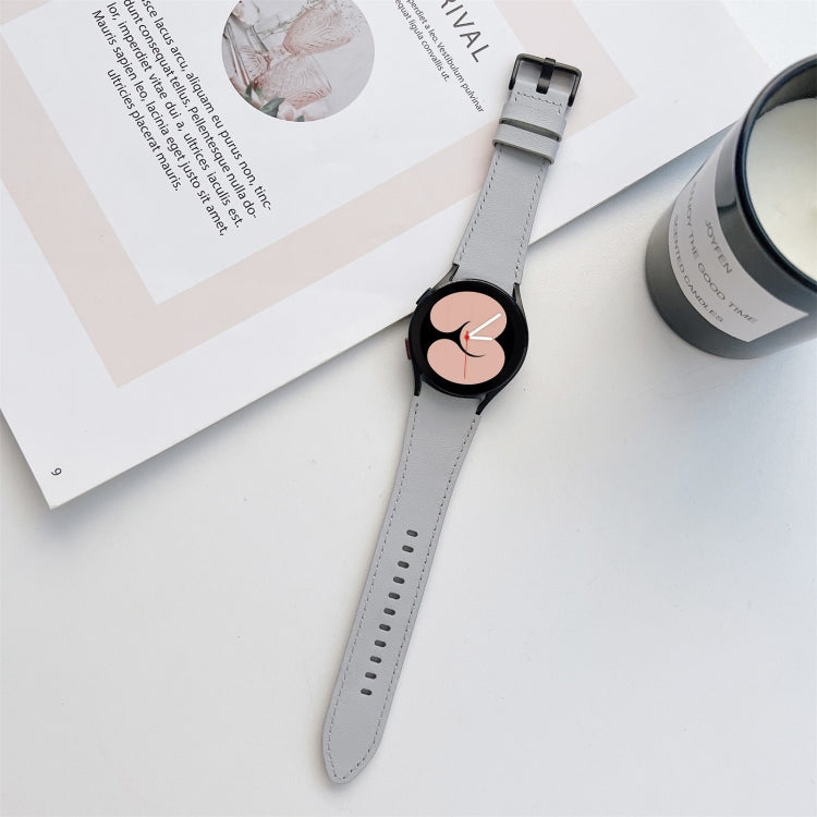 Double-sided Leather Strap Watchband, For Samsung Galaxy Watch4 40mm / 44mm