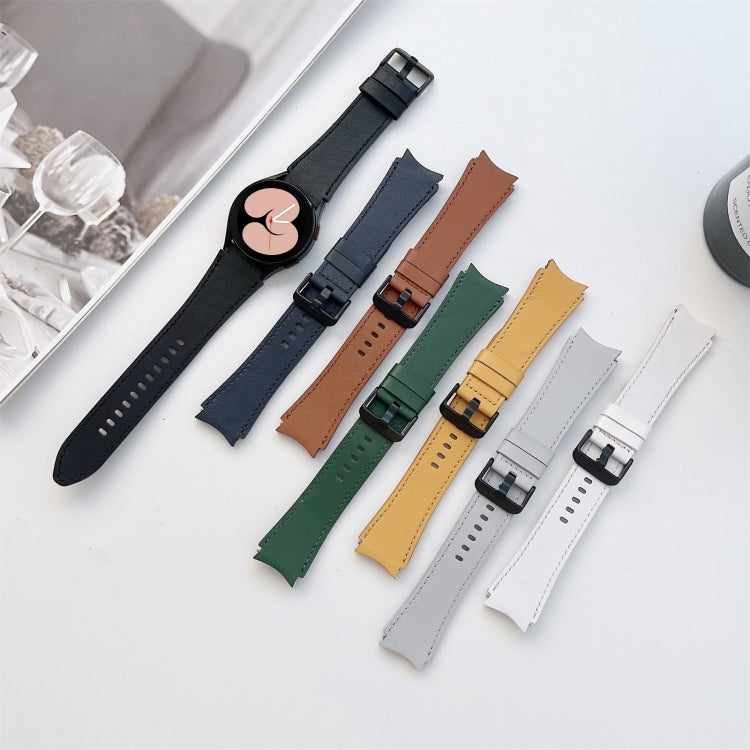 Double-sided Leather Strap Watchband, For Samsung Galaxy Watch4 40mm / 44mm