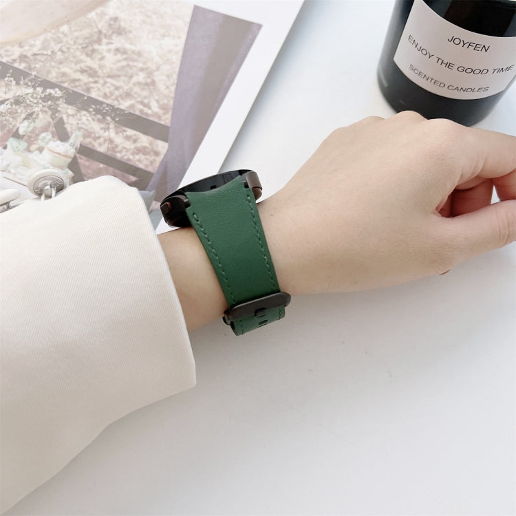 Double-sided Leather Strap Watchband, For Samsung Galaxy Watch4 40mm / 44mm