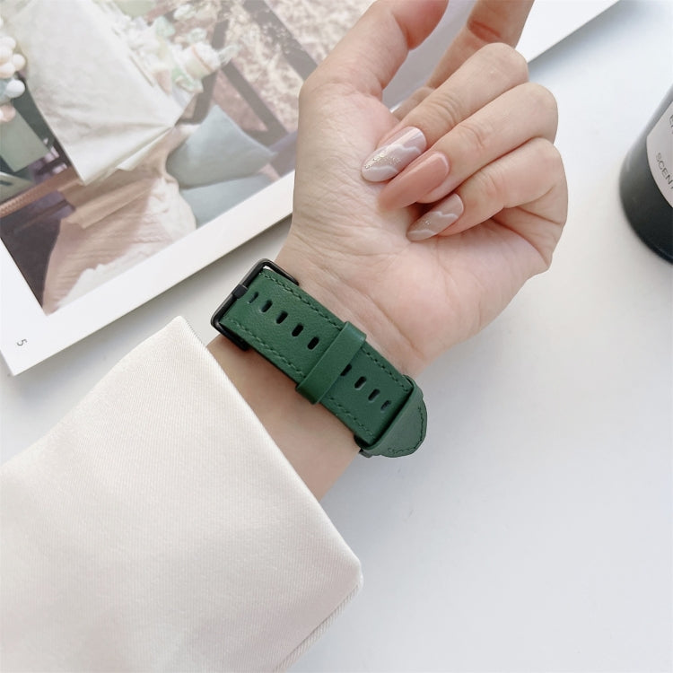 Double-sided Leather Strap Watchband, For Samsung Galaxy Watch4 40mm / 44mm