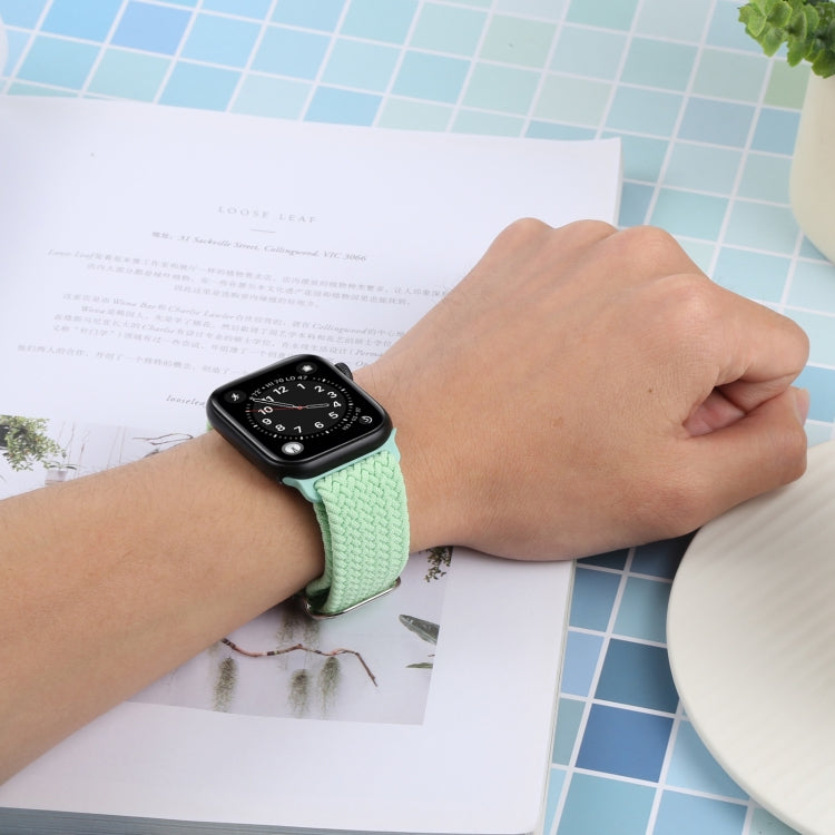 Nylon Braid Strap Watchband For Apple Watch Series, 7 41mm / 6&SE&5&4 40mm / 3&2&1 38mm