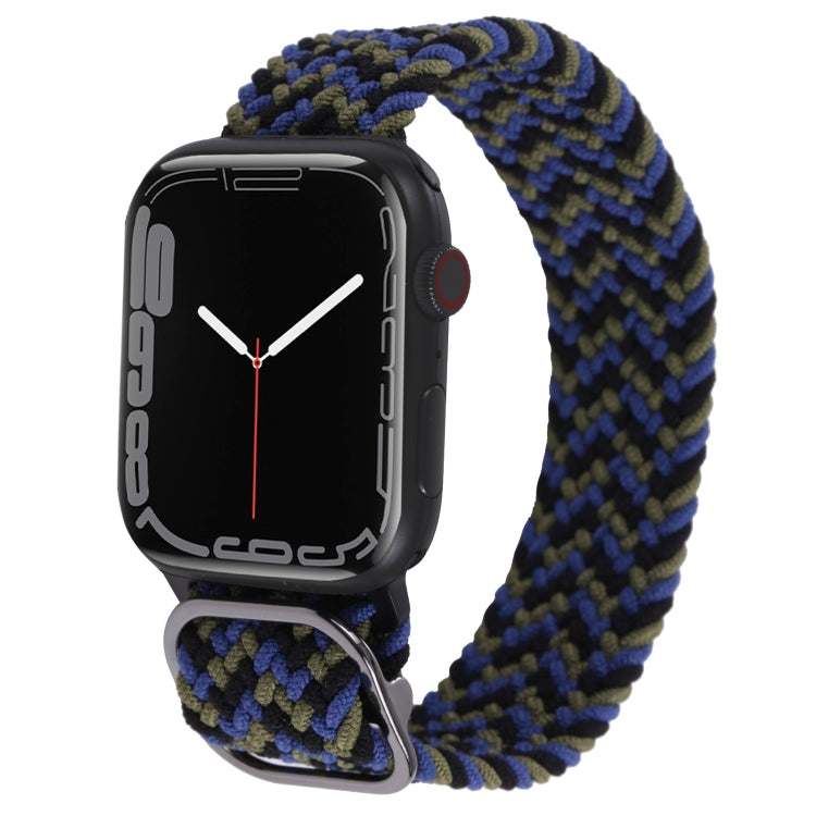 Nylon Braid Strap Watchband For Apple Watch Series, 7 45mm / 6&SE&5&4 44mm / 3&2&1 42mm
