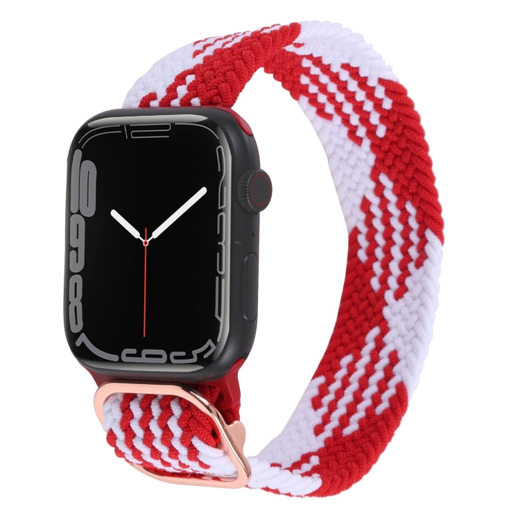 Nylon Braid Strap Watchband For Apple Watch Series, 7 45mm / 6&SE&5&4 44mm / 3&2&1 42mm