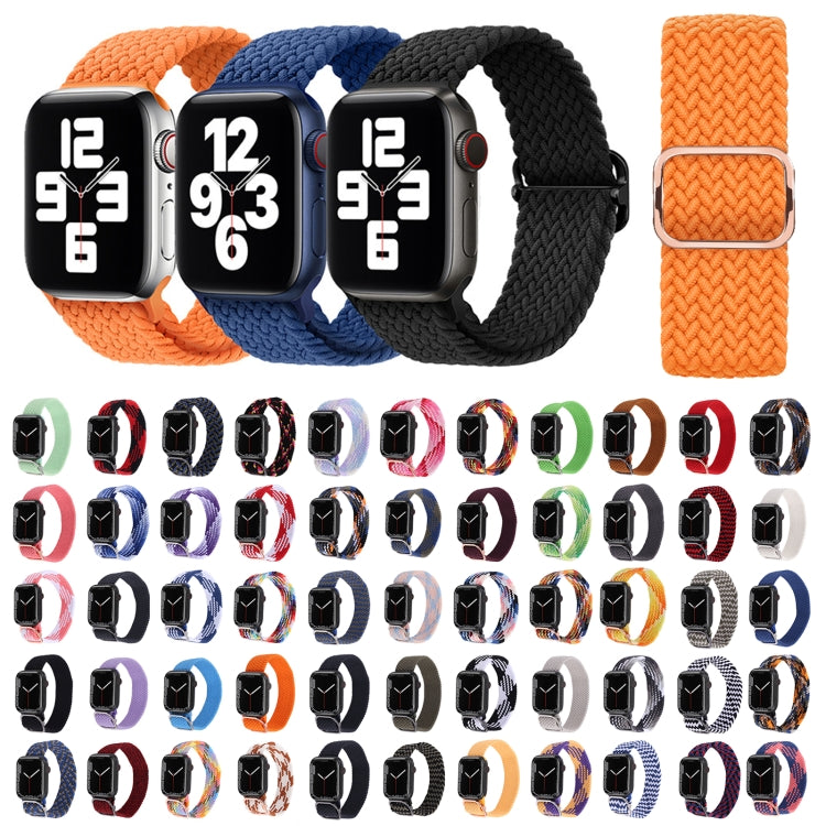 Nylon Braid Strap Watchband For Apple Watch Series, 7 45mm / 6&SE&5&4 44mm / 3&2&1 42mm