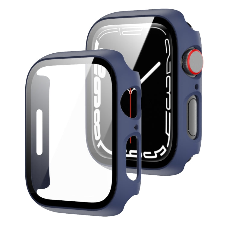 2 in 1 PC Frame + Tempered Glass Protector Case, For Apple Watch Series 9 / 8 / 7 41mm, For Apple Watch Series 8 / 7 45mm