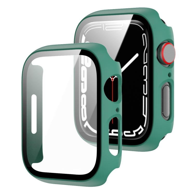 2 in 1 PC Frame + Tempered Glass Protector Case, For Apple Watch Series 9 / 8 / 7 41mm, For Apple Watch Series 8 / 7 45mm
