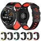 22mm Three Rows Holes Two-color Silicone Strap Watchband, For Huawei Watch GT 3