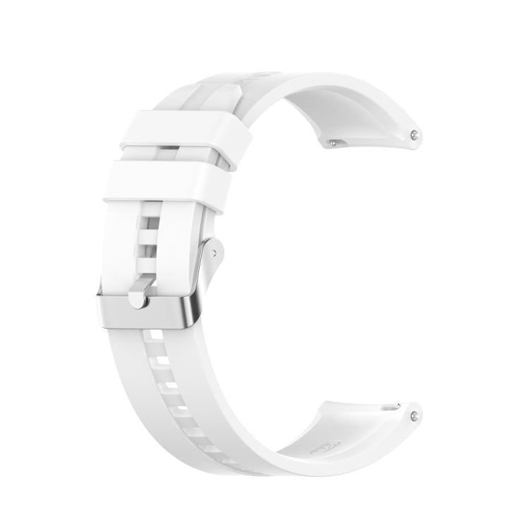 Silicone Silver Buckle Watchband, For Huawei Watch GT 3 46mm/GT Runner, For Huawei Watch GT 3 42mm