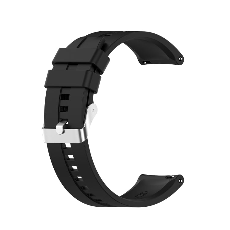 Silicone Silver Buckle Watchband, For Huawei Watch GT 3 46mm/GT Runner, For Huawei Watch GT 3 42mm