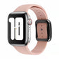 Black Buckle Silicone Watchband For Apple Watch Series, 7 41mm / 6&SE&5&4 40mm / 3&2&1 38mm, 7 45mm / 6&SE&5&4 44mm / 3&2&1 42mm