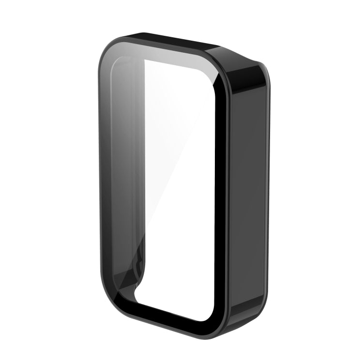 Black protective screen case with transparent tempered glass for smart band