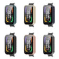 Set of six tempered glass watch cases in black, blue, green, white, ivory, pink