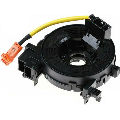 Car steering wheel spiral cable clock spring with yellow ribbon and orange connector