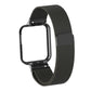Magnetic Milanese metal watchband, black mesh strap with metal buckle