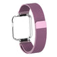 Magnetic Milanese metal watchband, pink-purple mesh strap with silver clasp