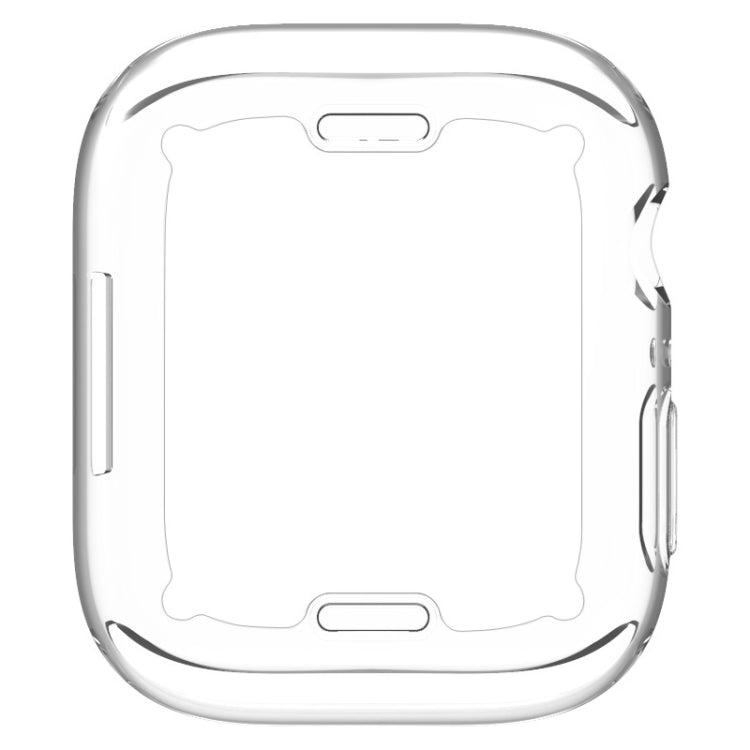 Transparent TPU protective case for a 41mm smartwatch, with raised screen and side cutouts.