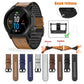 Silicone + Leather Quick Release Watchband, For Garmin Fenix 7, For Garmin Fenix 7X