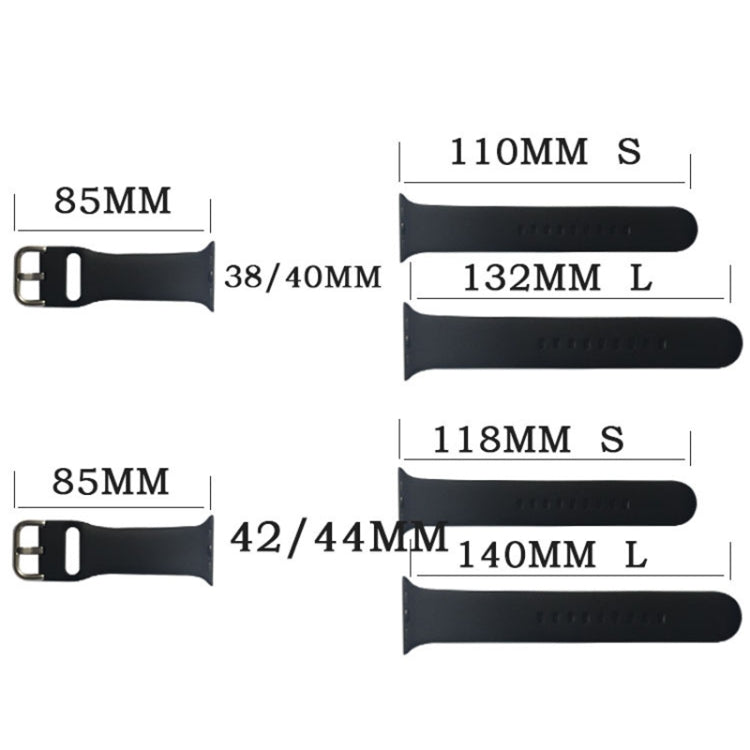 Silicone Watchband, Size: 140mm For Apple Watch Series 7 45mm / 6&SE&5&4 44mm / 3&2&1 42mm, Small Size