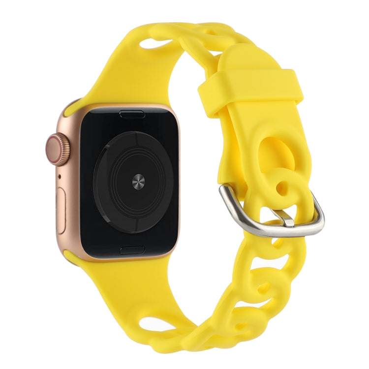 Hollow Out Silicone Watchband For Apple Watch Series, 7 41mm / 6&SE&5&4 40mm / 3&2&1 38mm, 7 45mm / 6&SE&5&4 44mm / 3&2&1 42mm