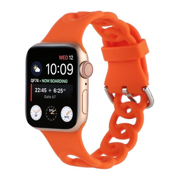 Hollow Out Silicone Watchband For Apple Watch Series, 7 41mm / 6&SE&5&4 40mm / 3&2&1 38mm, 7 45mm / 6&SE&5&4 44mm / 3&2&1 42mm