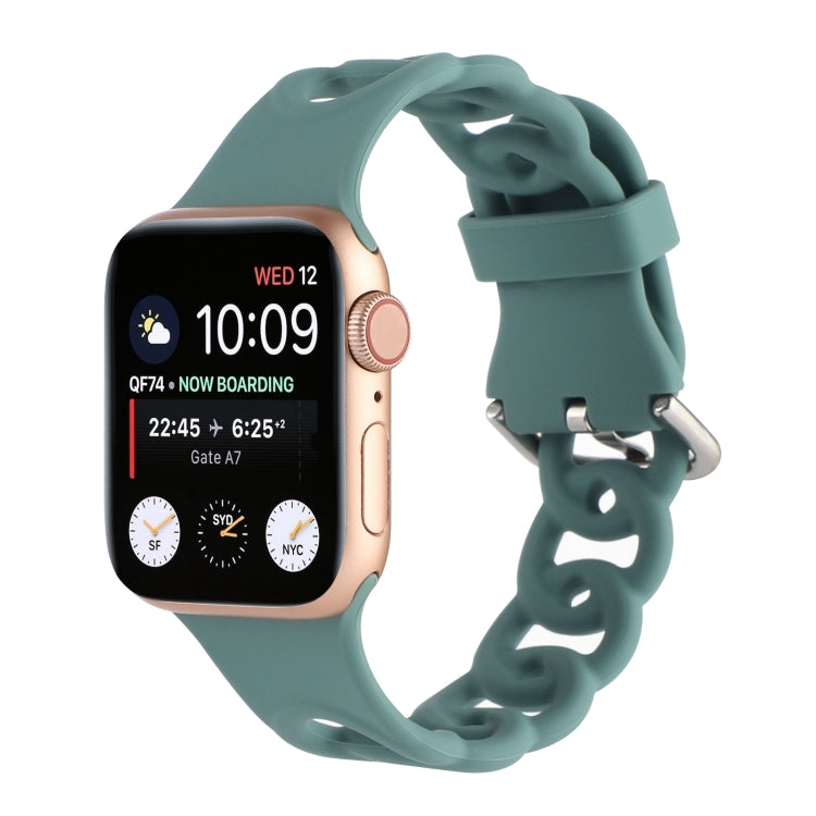 Hollow Out Silicone Watchband For Apple Watch Series, 7 41mm / 6&SE&5&4 40mm / 3&2&1 38mm, 7 45mm / 6&SE&5&4 44mm / 3&2&1 42mm