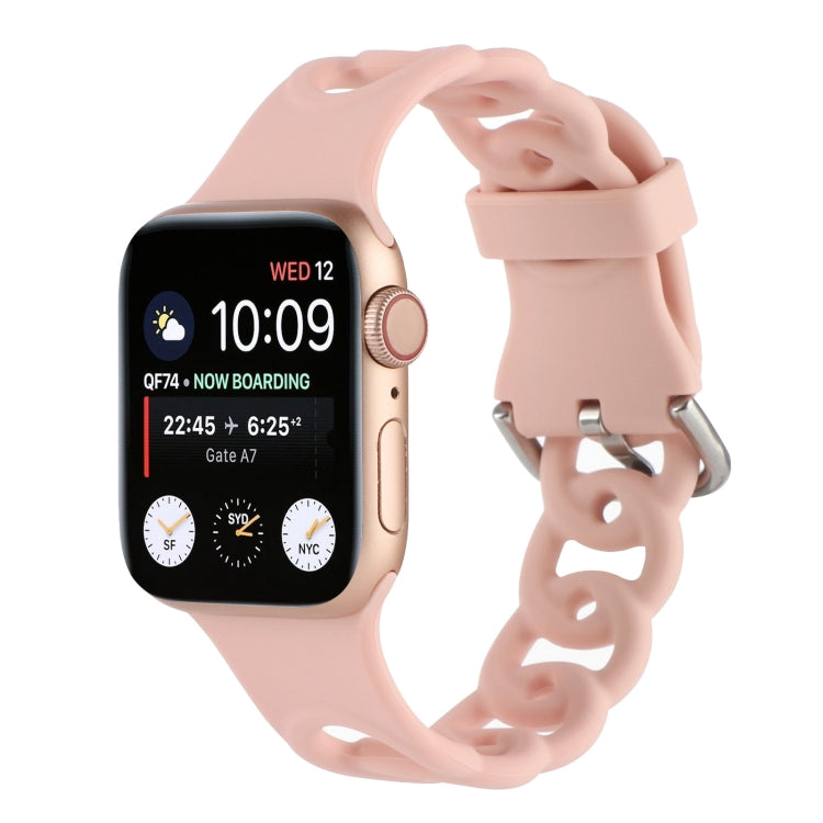 Hollow Out Silicone Watchband For Apple Watch Series, 7 41mm / 6&SE&5&4 40mm / 3&2&1 38mm, 7 45mm / 6&SE&5&4 44mm / 3&2&1 42mm